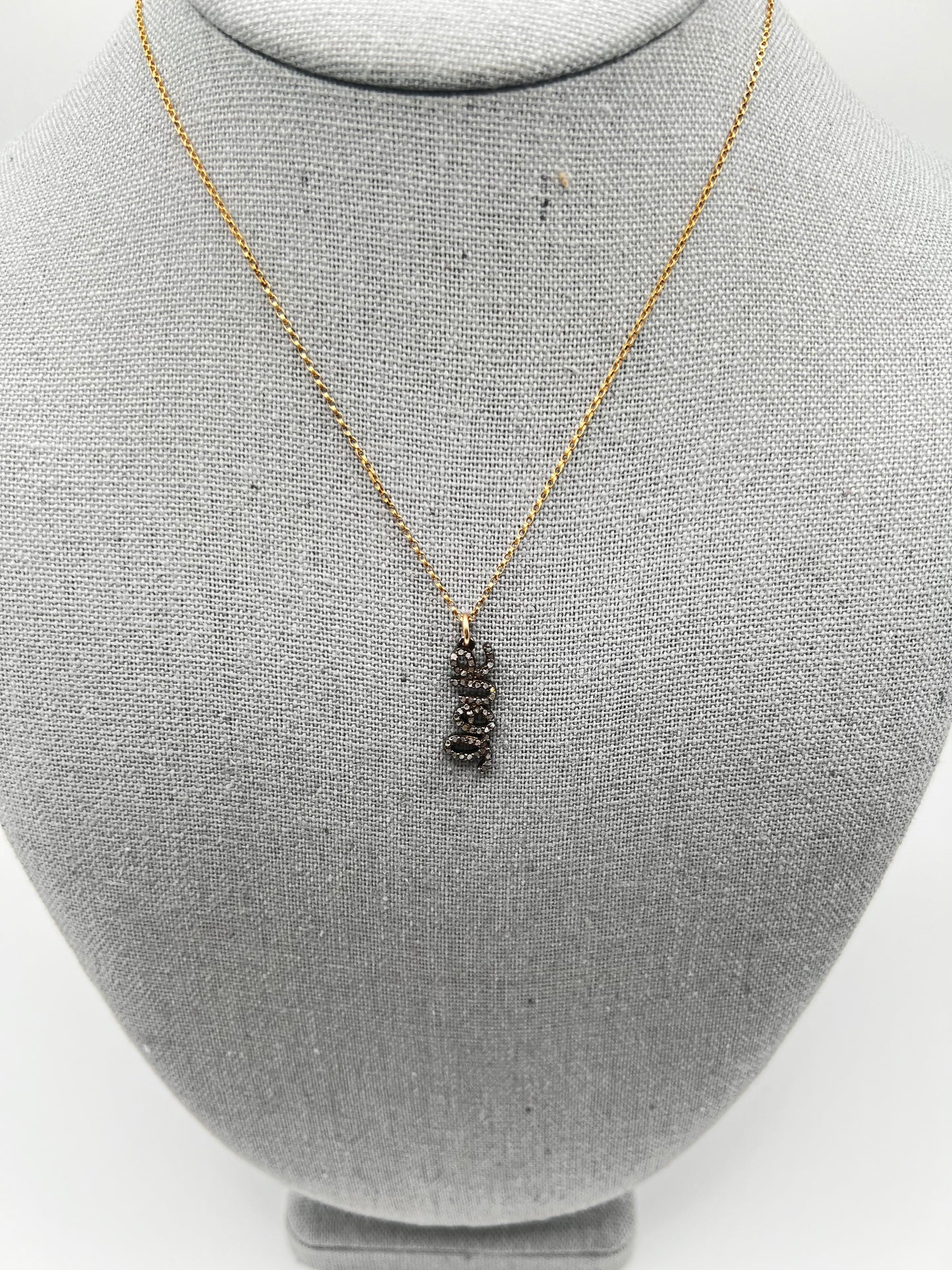 Gold Filled Fine Chain with Diamond Love Charm