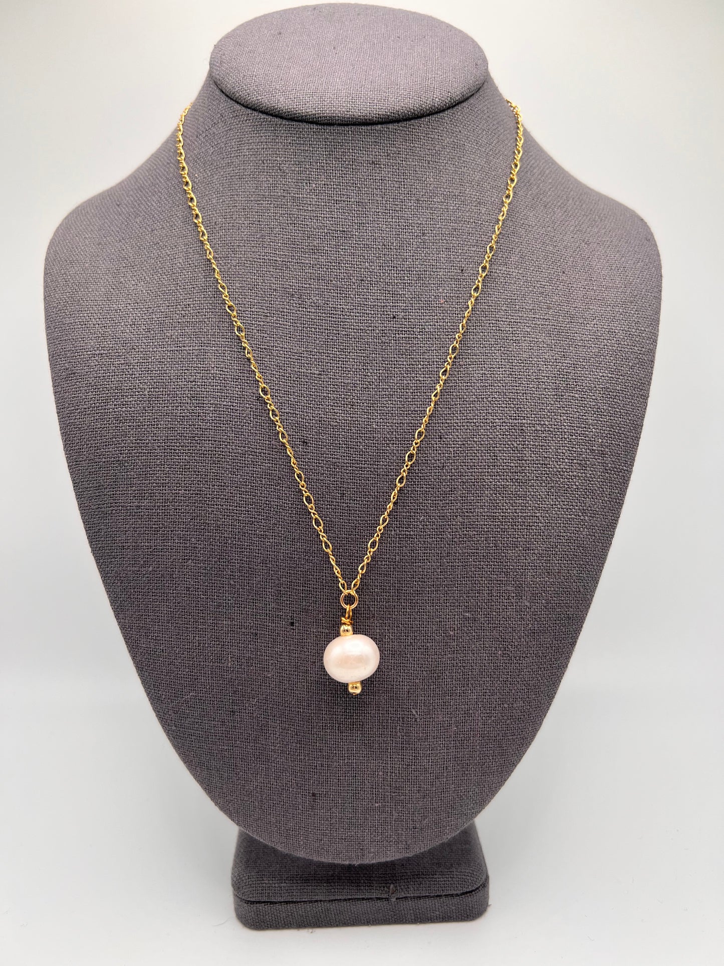 Pearl Drop, Gold Filled Chain