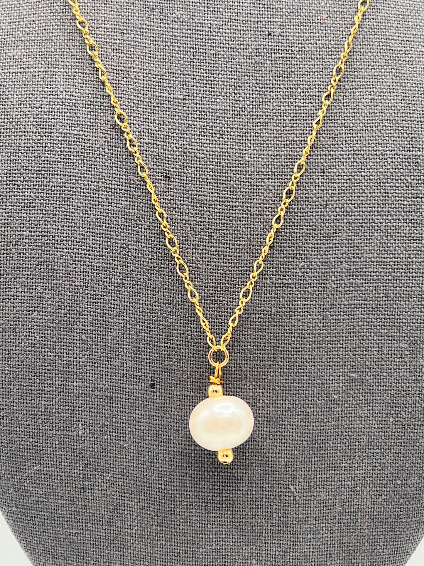Pearl Drop, Gold Filled Chain