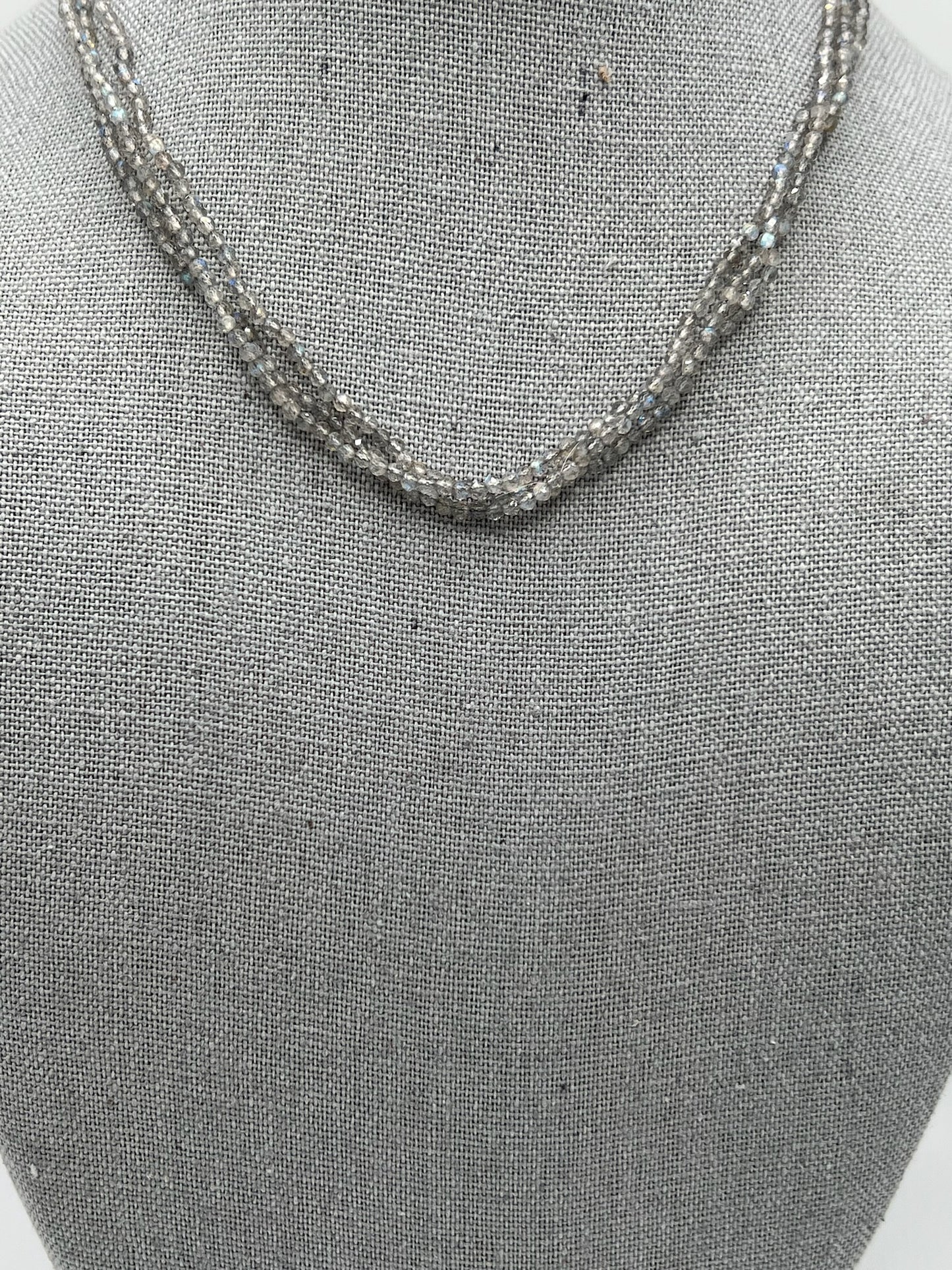 Labradorite Triple Strand with Diamond Clasp
