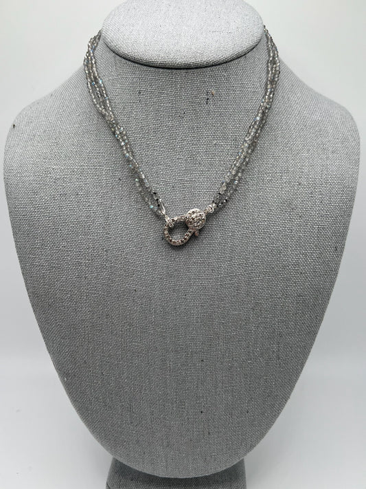 Labradorite Triple Strand with Diamond Clasp
