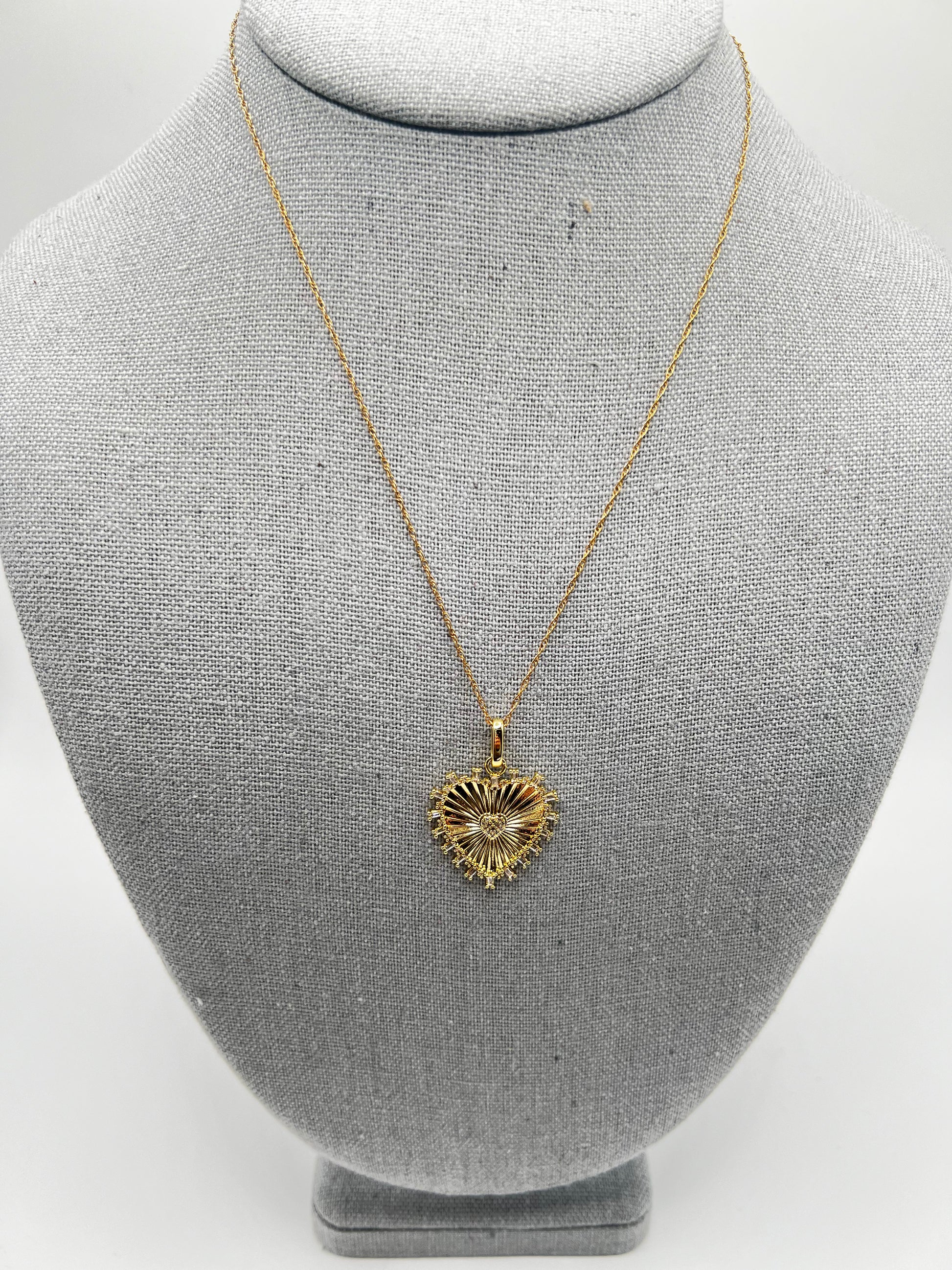 Gold Filled Heart with Gold Filled Heart Charm