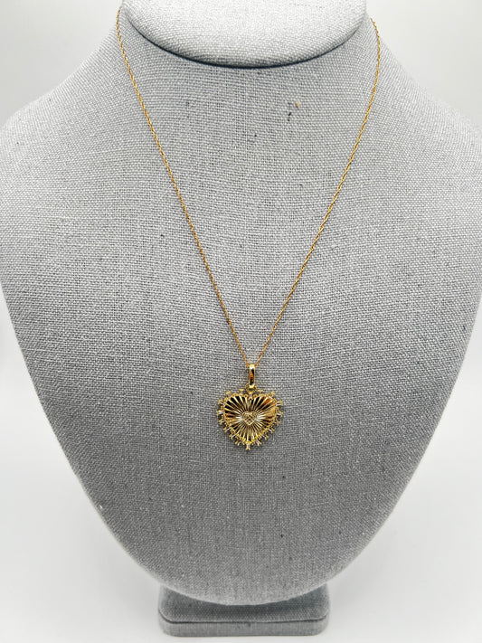 Gold Filled Heart with Gold Filled Heart Charm