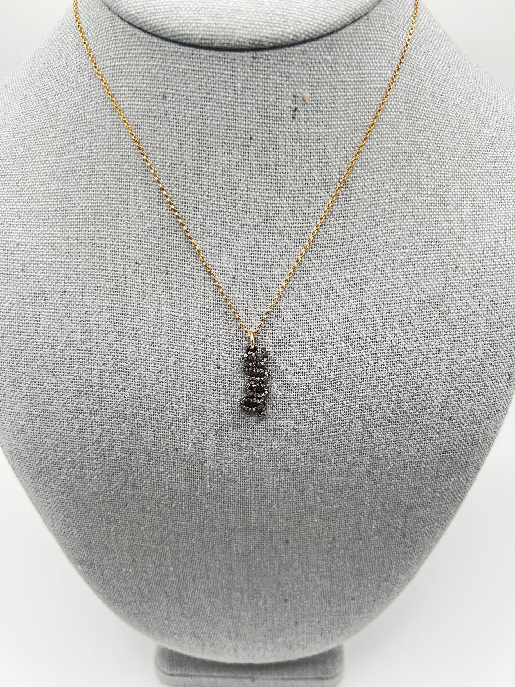Gold Filled Fine Chain with Diamond Love Charm
