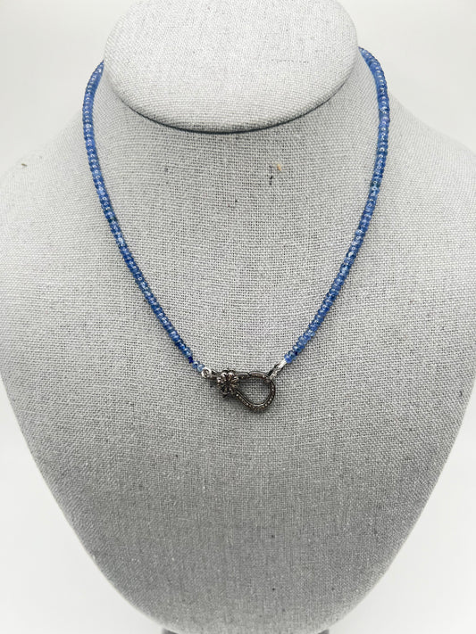 Blue Sapphire with Diamond clasp