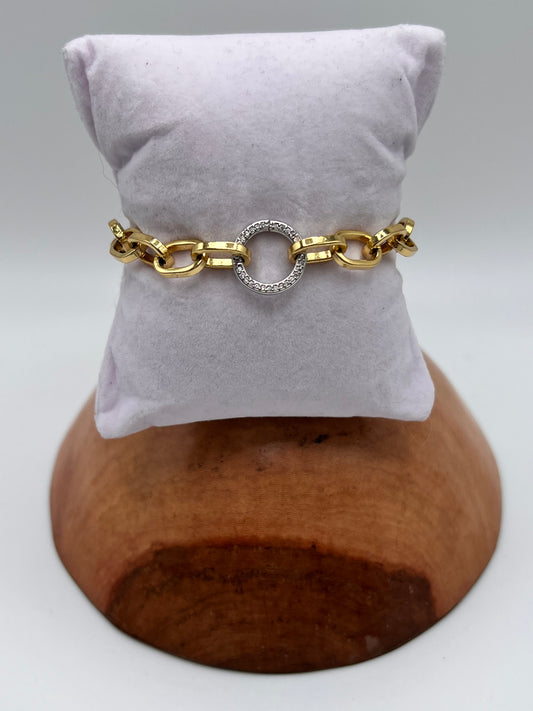Chain bracelet with Pavé Clasp